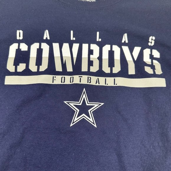 Dallas Cowboys Youth Large 16-18 Tee Shirt Short Sleeve Blue New With Tags - Picture 7 of 13